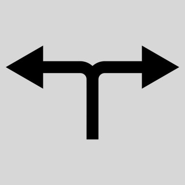 Bifurkasyon oklar sol düz vektör simgesi sağ