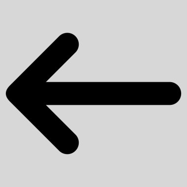 Ok sol düz vektör simgesi