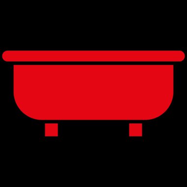 Küvet düz vektör simgesi