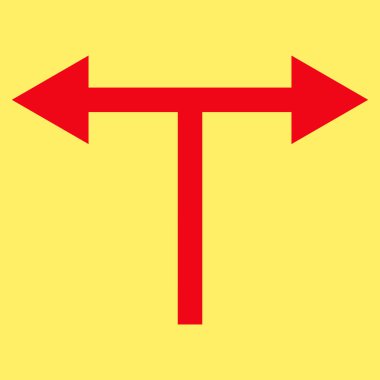 Çatallama Okları Sol Sağ Düz Vektör Sembolü