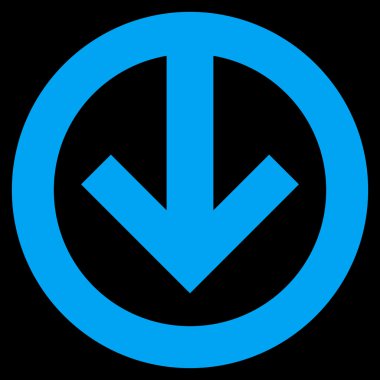 Düz vektör simgesi aşağı yön