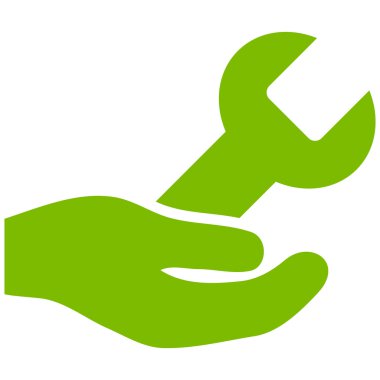 servis düz vektör sembolünü onar