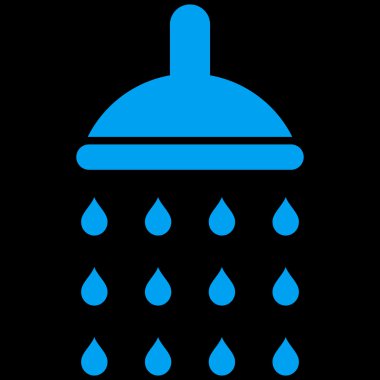 Duş düz vektör simgesi