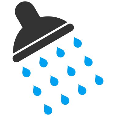 Duş düz vektör simgesi