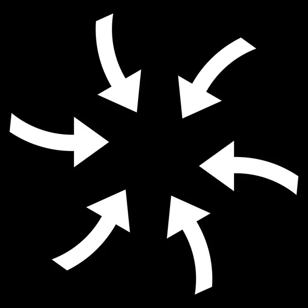 Twirl Pfeile flache Vektor-Symbol — Stockvektor