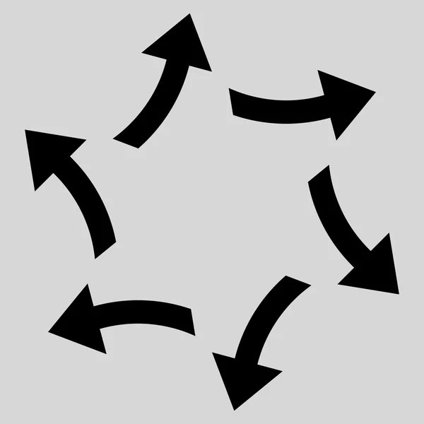 Zentrifugalpfeile flache Vektorsymbole — Stockvektor