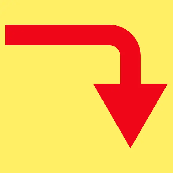 A lefelé Lapvektor szimbólumának kikapcsolása — Stock Vector