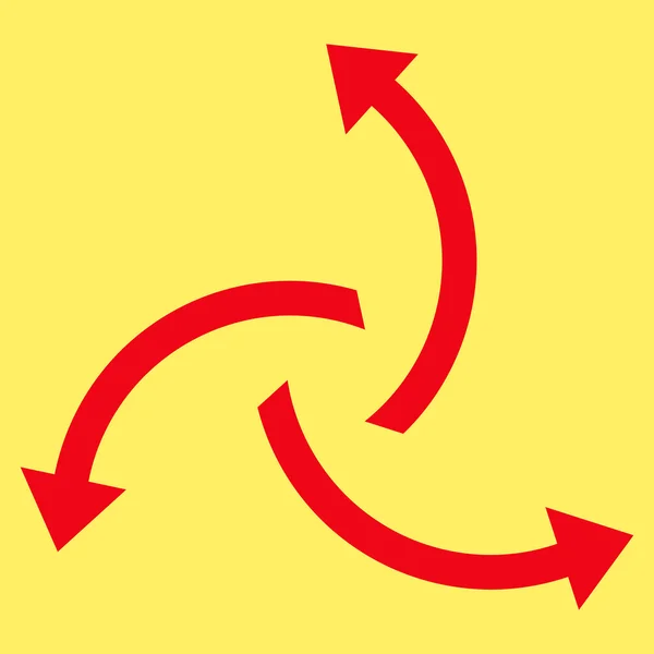 Centrifugaal pijlen platte Vector Icon — Stockvector