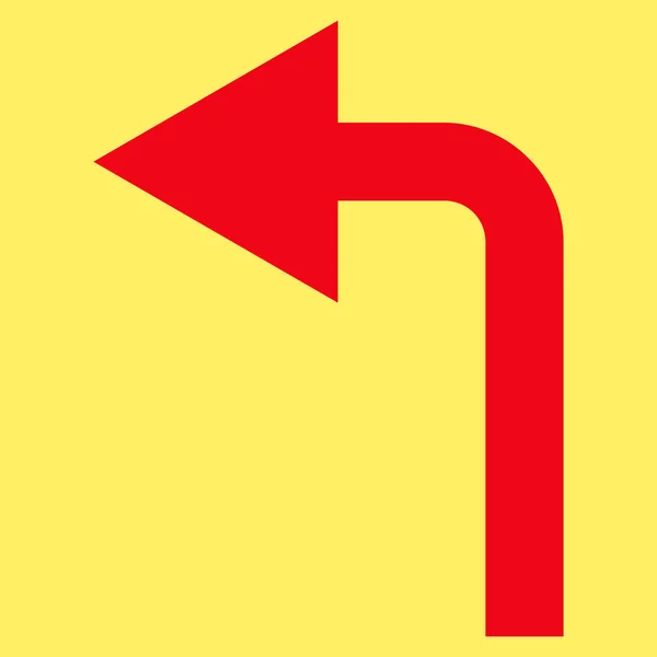 Draai links plat vector pictogram — Stockvector