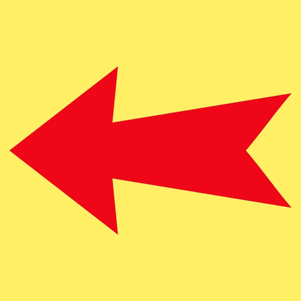 Символ левого плоского вектора стрелки — стоковый вектор