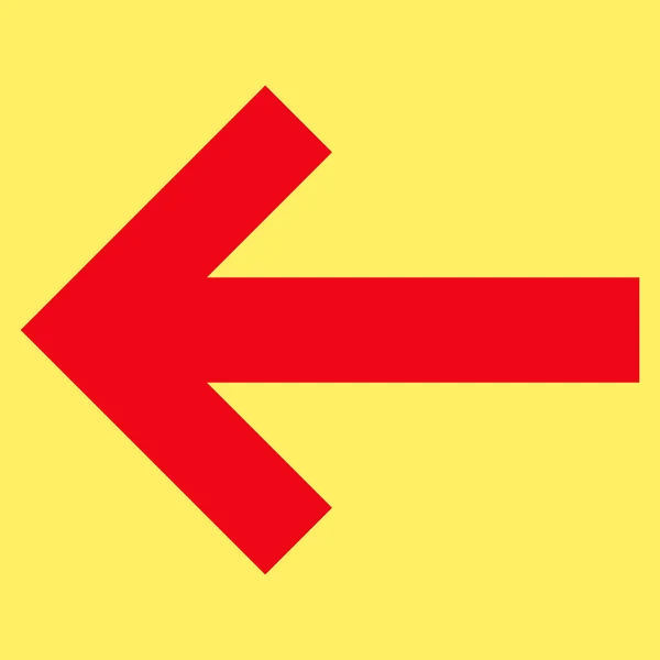 Šipka doleva plochý vektor – symbol — Stockový vektor