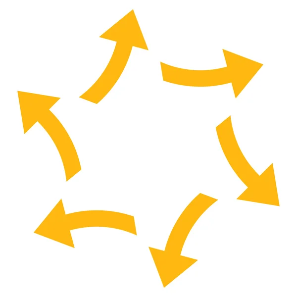 Icône vectorielle plate de flèches centrifuges — Image vectorielle