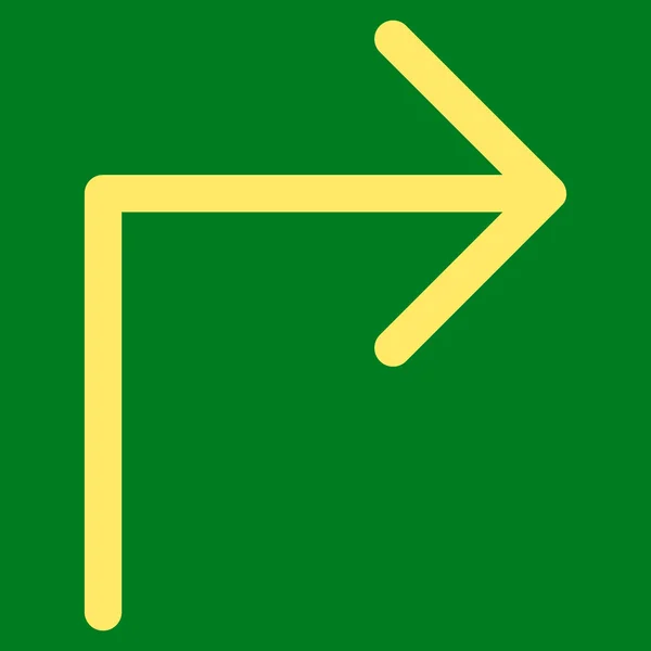 Skręć w prawo płaski Symbol wektor — Wektor stockowy