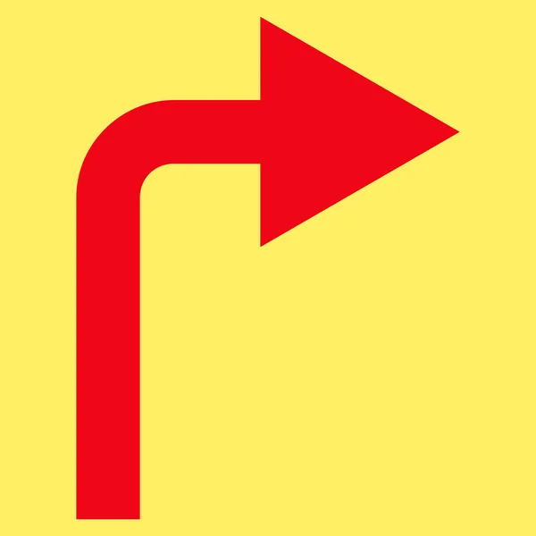 Gire a la derecha Símbolo vectorial plano — Archivo Imágenes Vectoriales