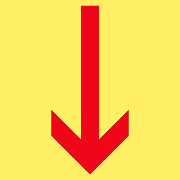 Flèche vers le bas Symbole vectoriel plat — Image vectorielle