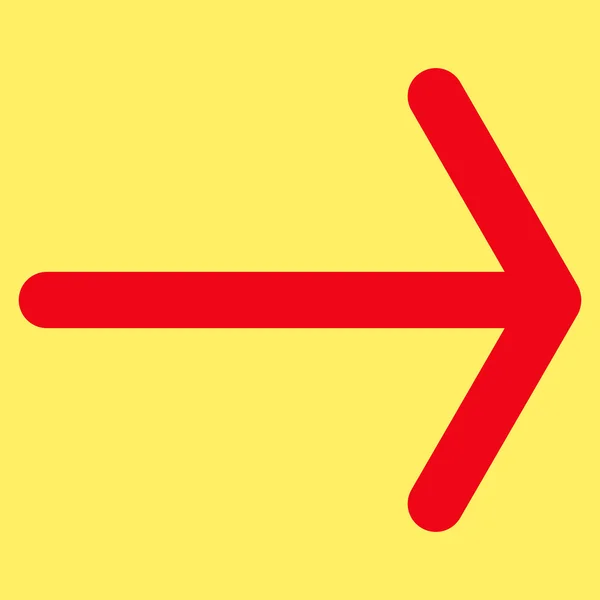 Pijl rechts platte Vector symbool — Stockvector