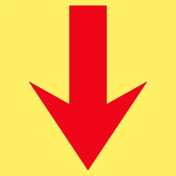 Seta para baixo pictograma vetorial plana — Vetor de Stock