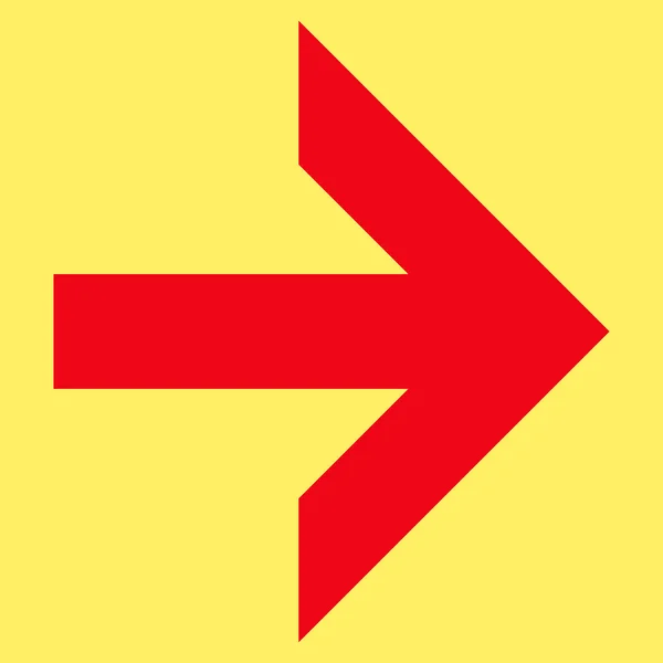 Pil höger platt vektor Symbol — Stock vektor