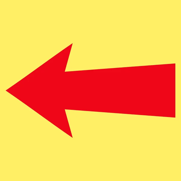 Arrow venstre flate vektorpiktogram – stockvektor