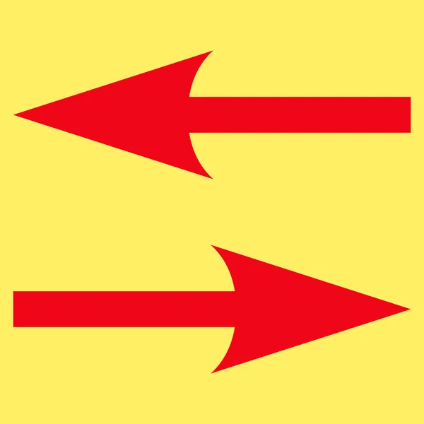 Flechas de intercambio horizontales Símbolo vectorial plano — Vector de stock