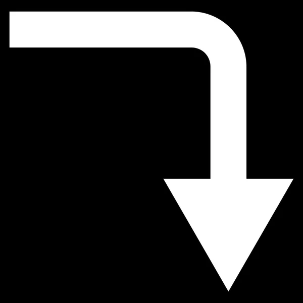 Turn Down platte Vector Icon — Stockvector