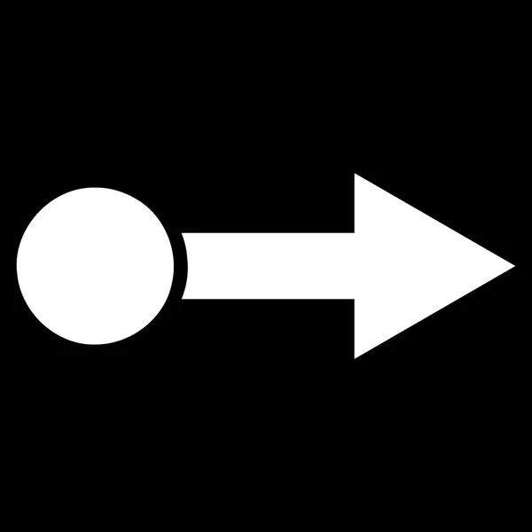 Tire del icono del vector plano derecho — Vector de stock