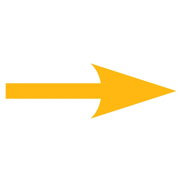 Scherpe pijl rechts plat vector symbool — Stockvector