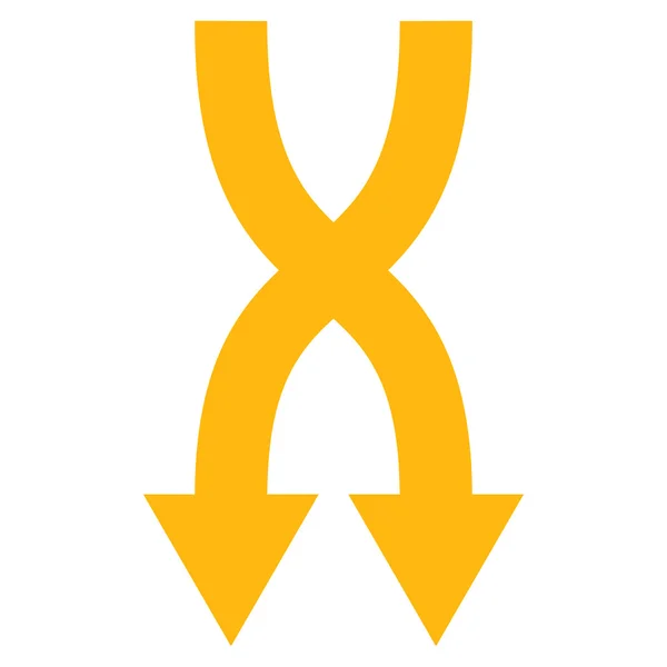 Shuffle Arrows Down Flat Vector Symbol — Vector de stoc