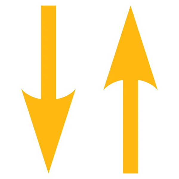 Verticale uitwisseling pijlen plat vector symbool — Stockvector