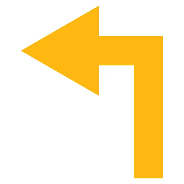 Vire à esquerda Símbolo vetorial plana — Vetor de Stock