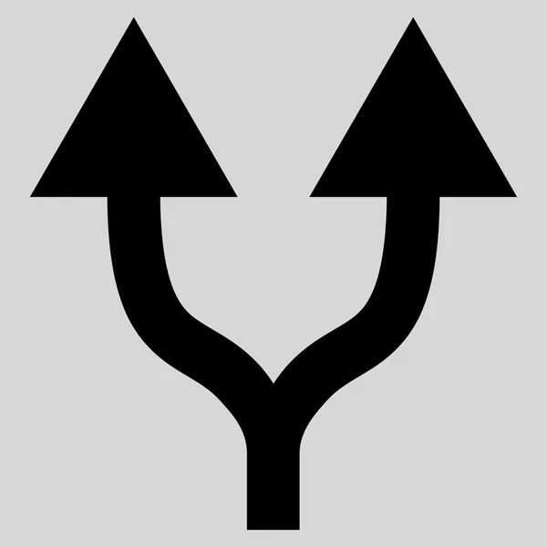 Setas divididas para cima ícone de vetor plana — Vetor de Stock