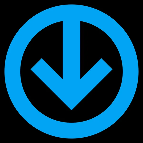 Riktning ner platt vektor Icon — Stock vektor