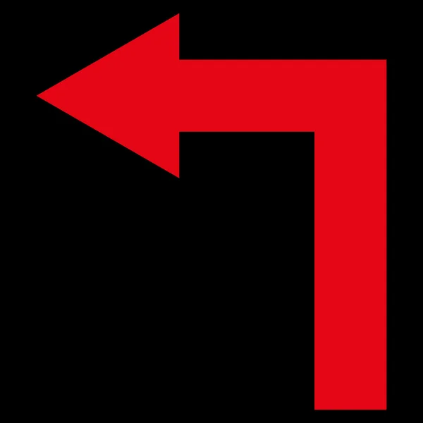 Vire à esquerda ícone de vetor plana —  Vetores de Stock
