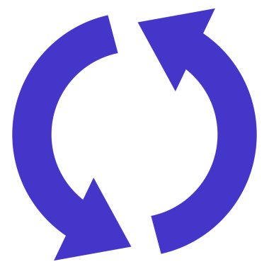 Geri dönüşüm düz vektör simgesi