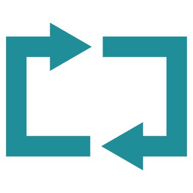 Vektör simge Exchange oklar düz