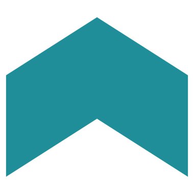 Yön yukarı düz vektör simgesi