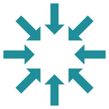 Daraltma okları düz vektör simgesi