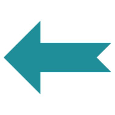 Ok sol düz vektör simgesi