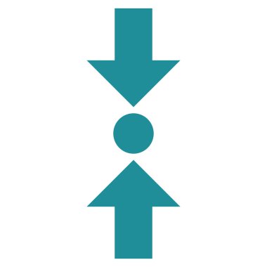 Basınç dikey düz vektör simgesi