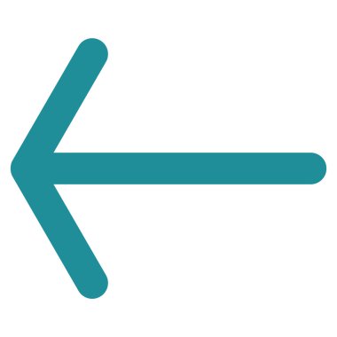 Ok sol düz vektör simgesi