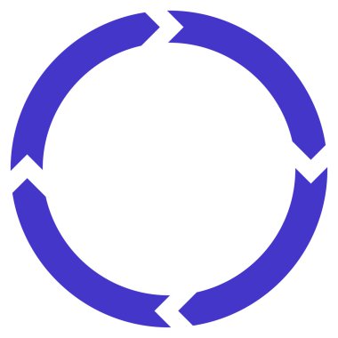 Döndürme düz vektör simgesi