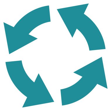 Dolaşım düz vektör simgesi