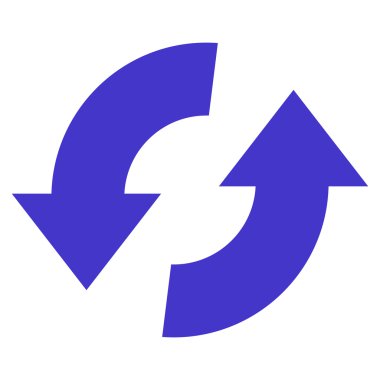 Vektör simge Exchange oklar düz