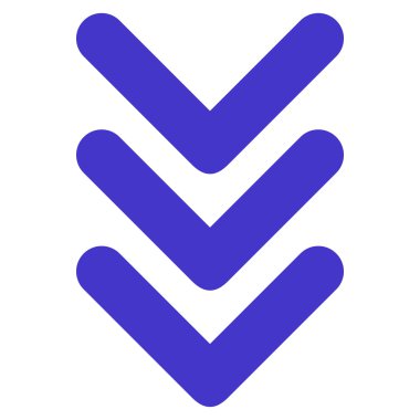 Düz vektör simgesi aşağı çift ok ucu