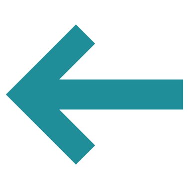 Ok sol düz vektör simgesi