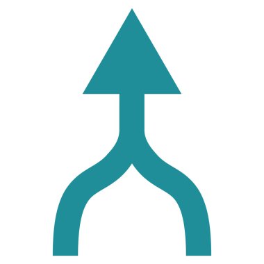 Düz vektör simge yukarı ok birleştirmek