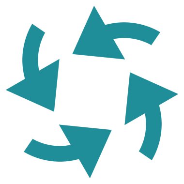 Siklon oklar düz vektör simgesi