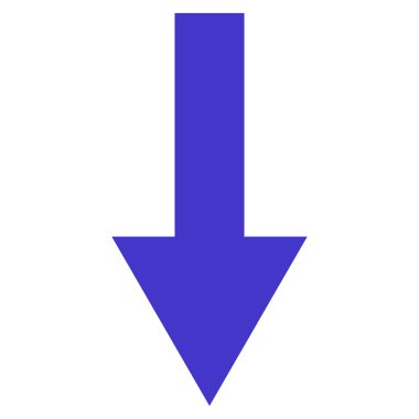 Düz vektör simgesi aşağı ok