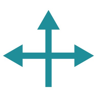 Kavşak yön düz vektör simgesi