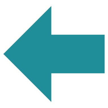 Ok sol düz vektör simgesi